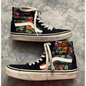 Vans Off The Wall Flower Woman’s Girl Shoes, Size 6.5